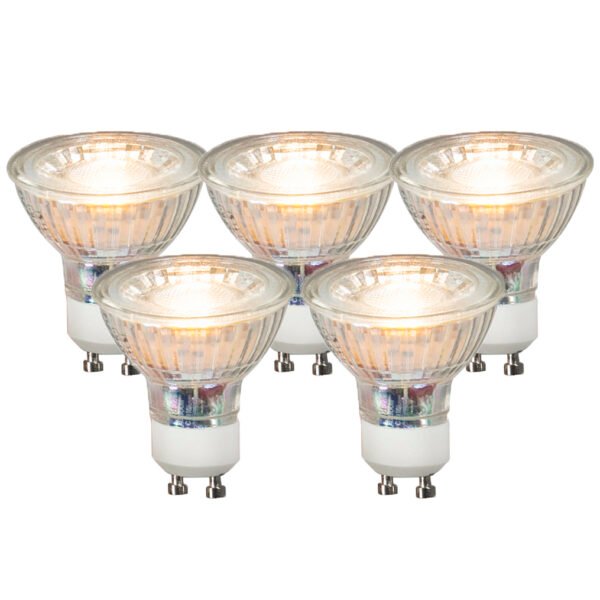 Sada 5 LED žiaroviek GU10 COB 3,5W 330lm 3000K