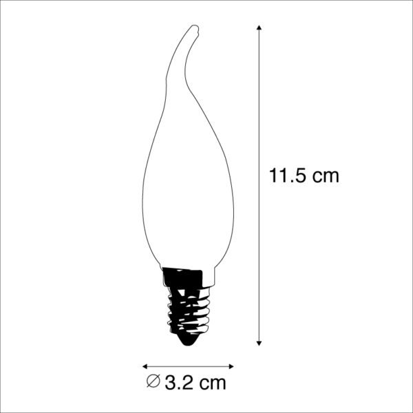 Sada 5 ks žiaroviek na sviečky E14 LED BXS35 1W 100LM 2200K - Image 2