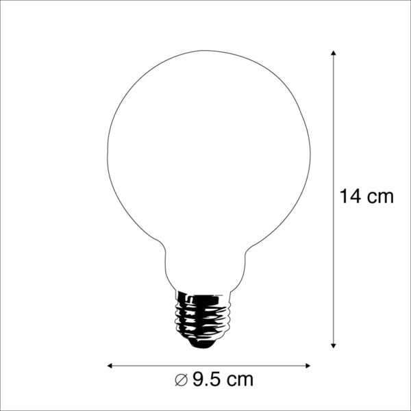 Sada 3 E27 LED vlákno G95 4W 320lm 2700K - Image 2