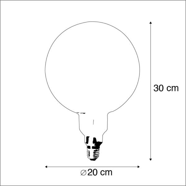 E27 stmievateľná LED žiarovka so špirálovým vláknom G200 3W 200 lm 2100K - Image 2