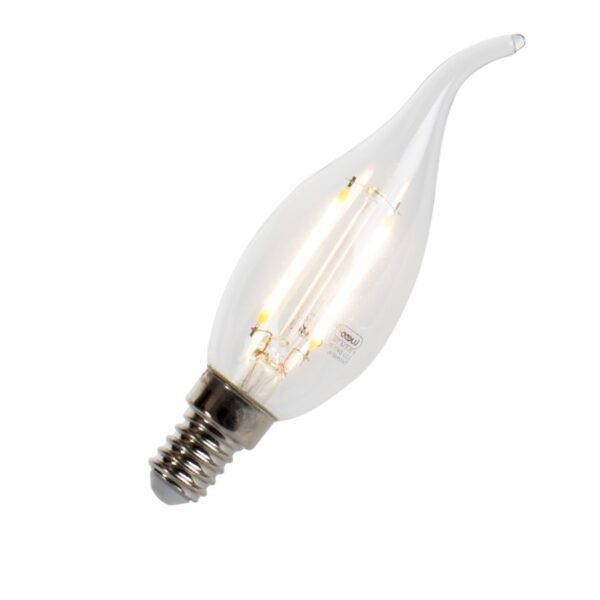 Sada 5 stmievateľných žiaroviek s LED vláknom na sviečku E14 250lm 2700K - Image 2