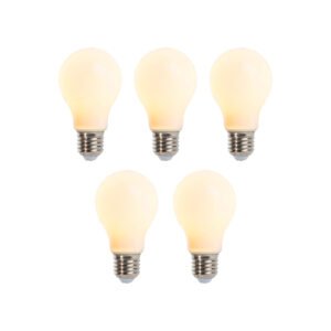 Sada 5 ks E27 stmievateľných LED žiaroviek A60 matných 5W 380lm