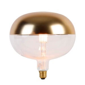 E27 stmievateľná hlava LED lampy zrkadlová zlatá 6W 360 lm 1800K