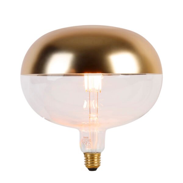 E27 stmievateľná hlava LED lampy zrkadlová zlatá 6W 360 lm 1800K