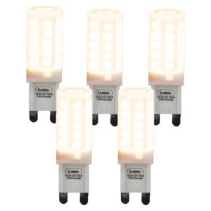 Sada 5 stmievateľných LED žiaroviek G9 3W 280 lm 2700K