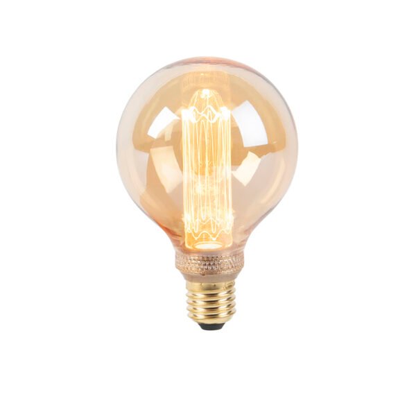 Sada 5 LED žiaroviek G95 E27 5W 1800K jantárová 3-stupňovo stmievateľná - Image 2