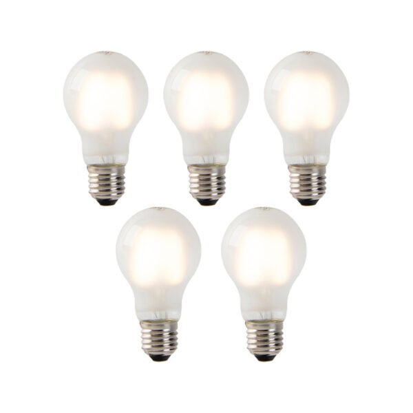 Sada 5 žiaroviek LED E27 s matným sklom A60 2W 180 lm 2700K