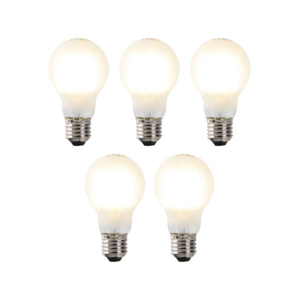 Sada 5 stmievateľných žiaroviek LED E27 A60 7W 806 lm 2700K