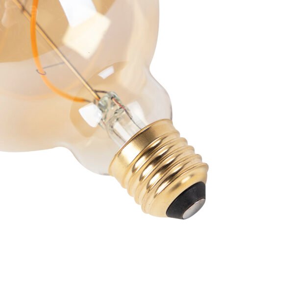 Sada 5ks E27 stmievateľných LED žiaroviek so špirálovým vláknom G95 goldline - Image 2