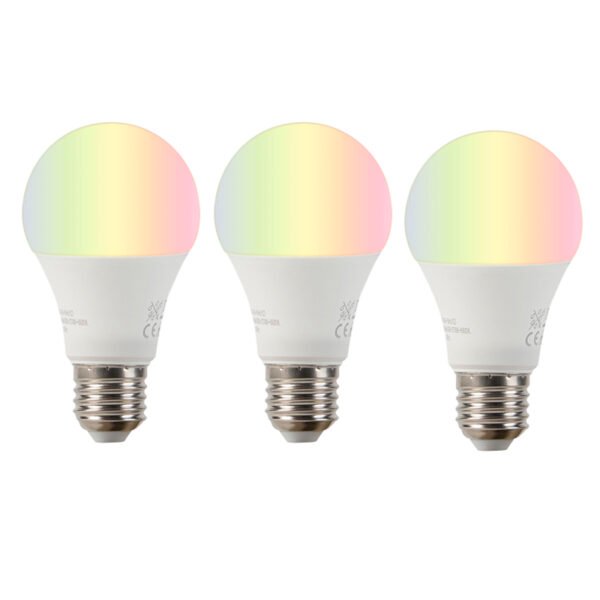 Inteligentná sada 3 E27 RGBW LED lampy A60 9W 800 lm 2200-4000K - Image 2