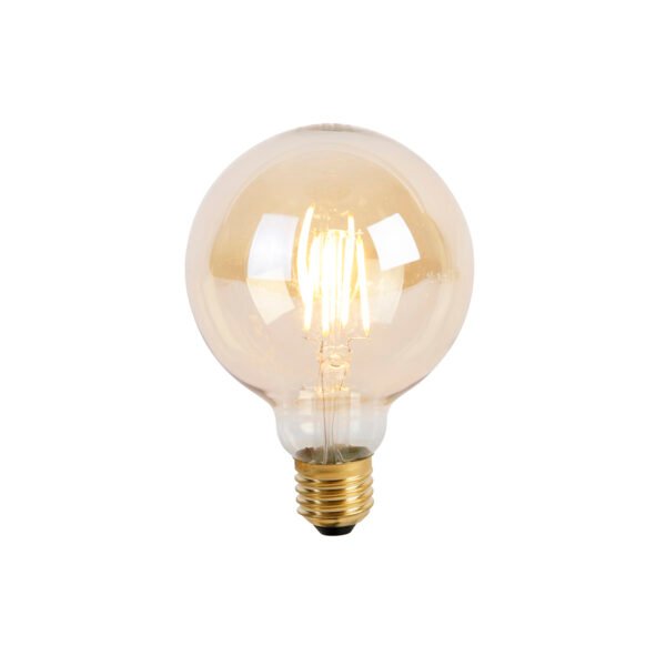 Sada 5 stmievateľných LED žiaroviek E27 s 3-stupňovým stmievaním G95 Goldline 5W 530lm 2200K - Image 2