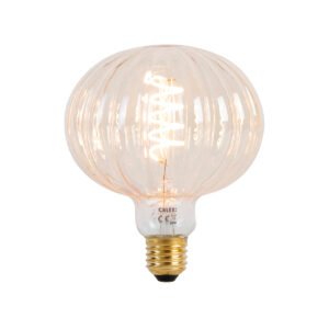 E27 stmievateľná LED lampa G125 jantárová 4W 200 lm 2000K