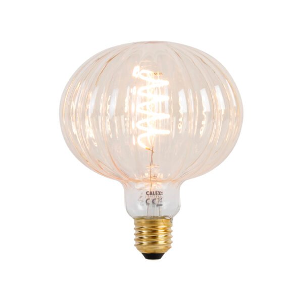 E27 stmievateľná LED lampa G125 jantárová 4W 200 lm 2000K