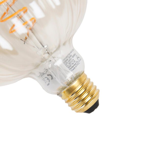 E27 stmievateľná LED lampa G125 jantárová 4W 200 lm 2000K - Image 2