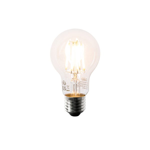 Sada 5 LED žiaroviek E27 A60 číre 6W 630lm 2200K - Image 2