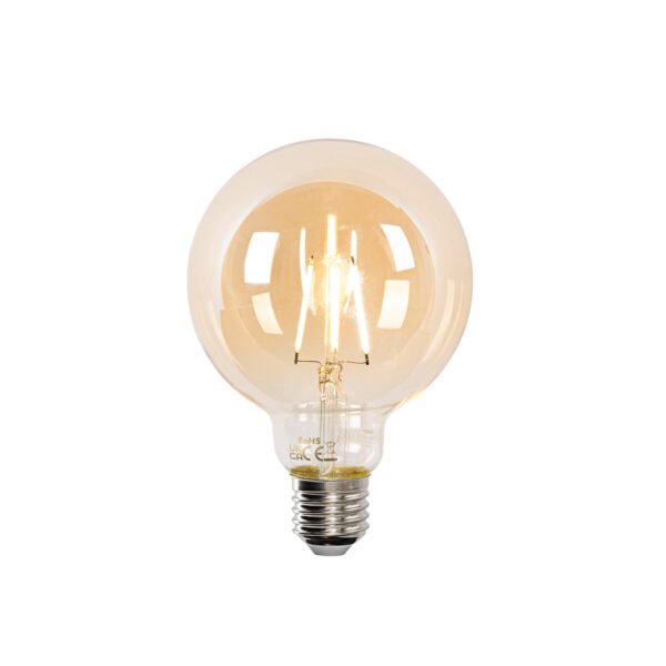 Sada 5 inteligentných LED žiaroviek E27 G95 zlatá 4,9 W 470 lm 1800-4000 K - Image 2