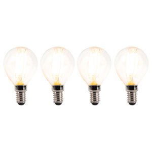 Sada 4ks E14 stmievateľných LED svietidiel P45 číra 3W 250 lm 2700K