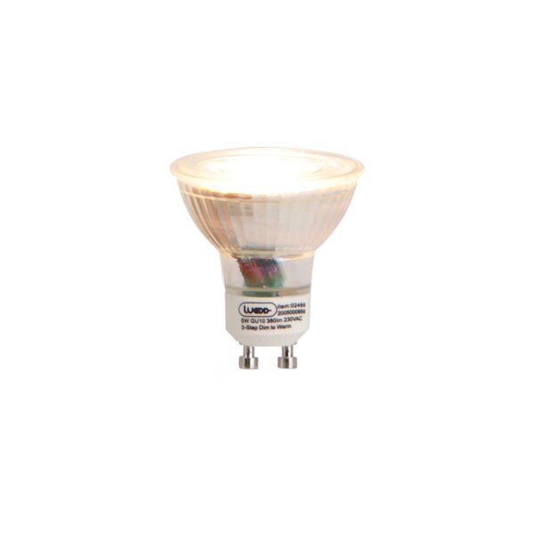 Sada 6 ks GU10 3-stupňových stmievateľných až teplých LED lámp 5W 380 lm 2000-2700K - Image 2