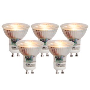 Sada 5 ks GU10 LED žiaroviek plameňové vlákno 1W 80 lm 2200K