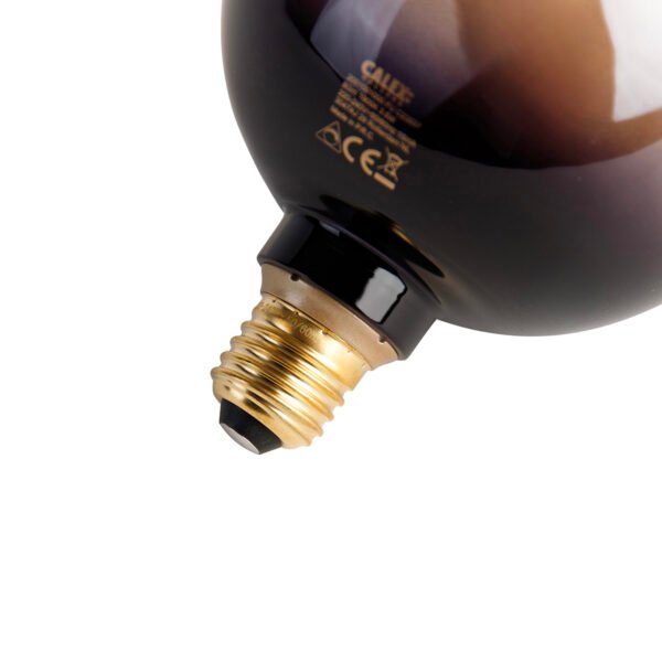 E27 Stmievateľná LED žiarovka G125 čierna zlatá 3,5W 80lm 1800K - Image 2