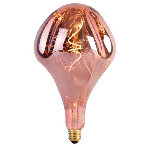 E27 Stmievateľná LED žiarovka A165 Ružová 6W 80lm 1800K