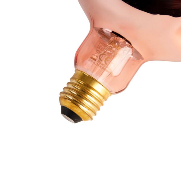 E27 Stmievateľná LED žiarovka G125 ružová 4W 70lm 1800K - Image 2