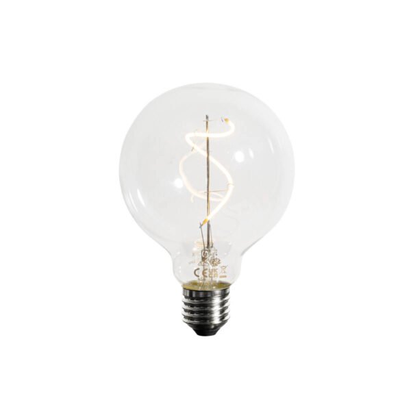 Sada 5 ks Stmievateľná LED žiarovka E27 so špirálovým vláknom G95 4W 270lm 2700K - Image 2