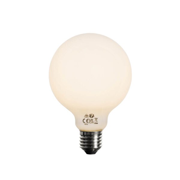 Sada 5 ks E27 3-stupňová stmievateľná LED žiarovka opálové sklo G95 4W 450lm 2700K - Image 2
