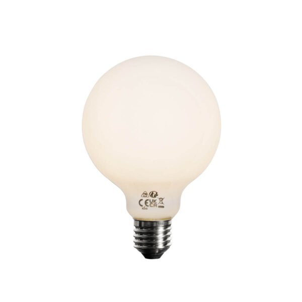 Sada 5 ks E27 3-stupňová stmievateľná LED žiarovka opálové sklo G95 4W 450lm 3000K - Image 2