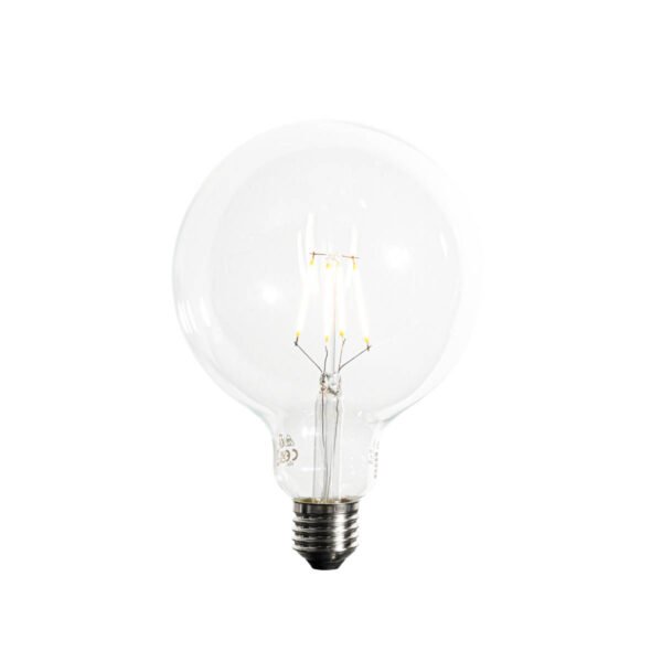 Sada 5 ks Stmievateľná LED žiarovka E27 so špirálovým vláknom G125 5W 450lm 2200K - Image 2