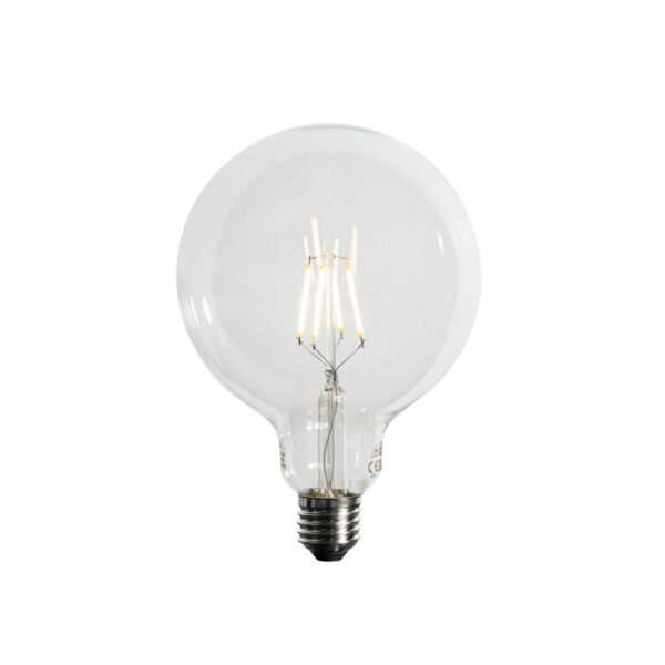 Sada 5 ks E27 3-stupňová stmievateľná LED žiarovka so špirálovým vláknom G125 4W 450lm 3000K - Image 2
