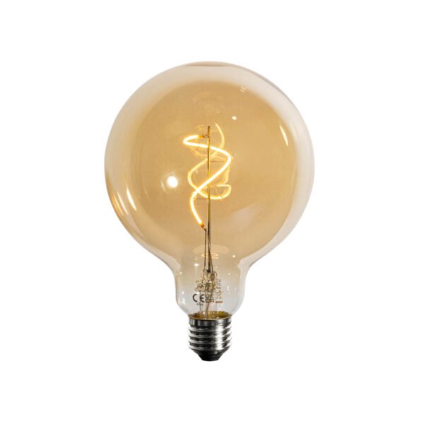 Sada 5 stmievateľných LED žiaroviek so špirálovým vláknom, zlatá G125 4W 270 lm 2200K - Image 2