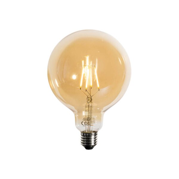Sada 5 stmievateľných LED žiaroviek E27 zlatá G125 4,9W 450 lm 2200K - Image 2