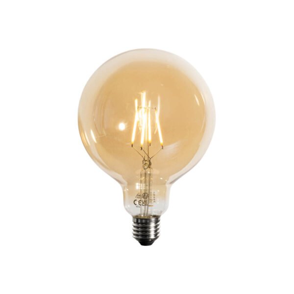 Sada 5 ks E27 3-stupňová stmievateľná LED lampa zlatá G125 4W 450lm 2700K - Image 2