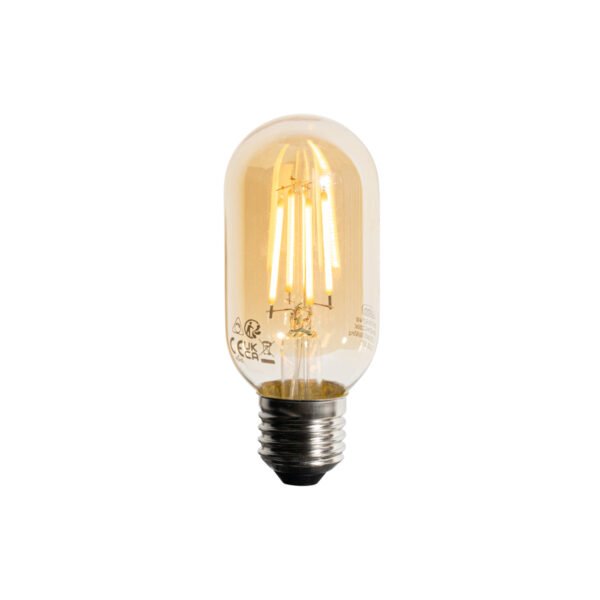 Sada 5 ks E27 Stmievateľná LED zlatá T45 4W 300 lm 2200K - Image 2