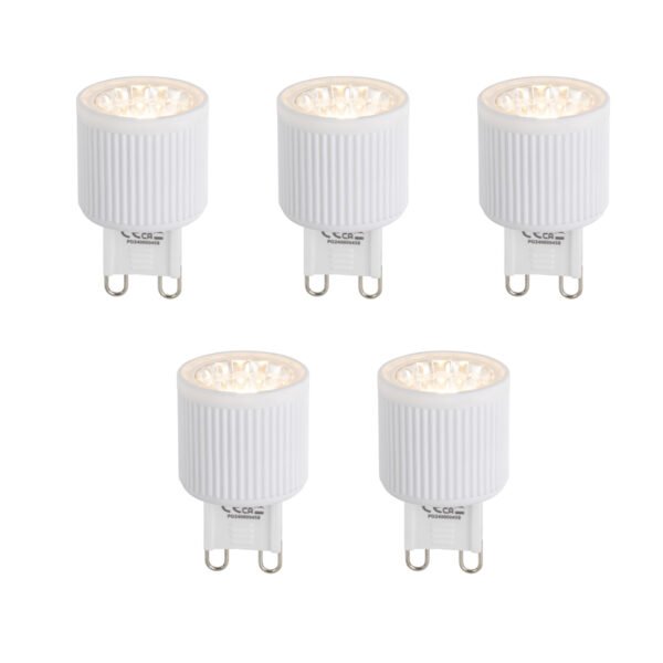 Sada 5 stmievateľných LED žiaroviek G9 24 mm 3 W 300 lm 2700 K