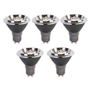 Sada 5 LED žiaroviek GU10 s 3-stupňovým stmievaním na teplú bielu AR70 6W 320lm 2000-3000K
