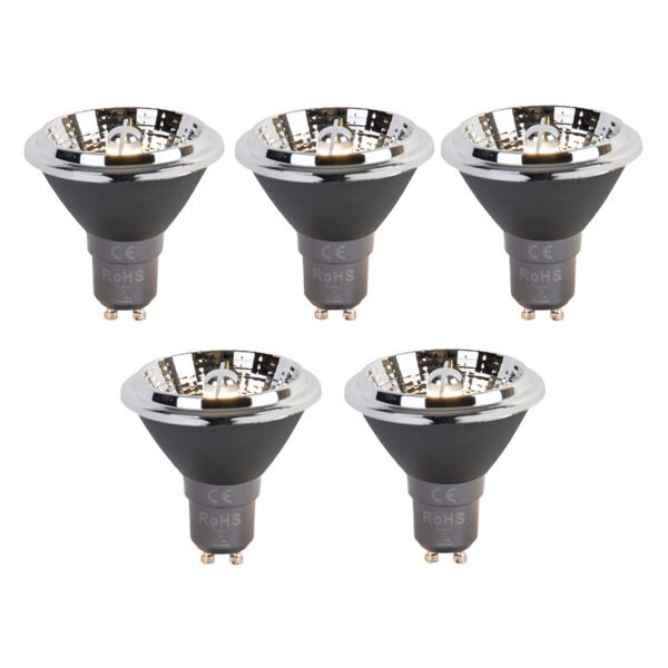 Sada 5 LED žiaroviek GU10 s 3-stupňovým stmievaním na teplú bielu AR70 6W 320lm 2000-3000K