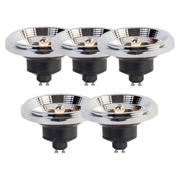 Sada 5 LED žiaroviek GU10 s 3-stupňovým stmievaním na teplú bielu AR111 11W 620lm 2000-3000K