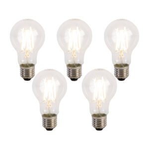 Sada 5 stmievateľných LED žiaroviek E27 s 3 stupňami A60 5W 700 lm 2700K