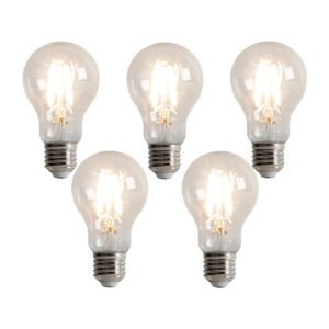 Sada 5 stmievateľných LED žiaroviek E27 s 3-stupňovým stmievaním A60 5W 500lm 2700K