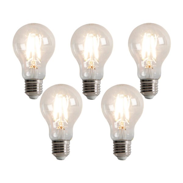 Sada 5 stmievateľných LED žiaroviek E27 s 3-stupňovým stmievaním A60 5W 500lm 2700K