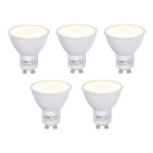 Sada 5 LED žiaroviek GU10 so senzorom súmraku 5W 380lm 3000K