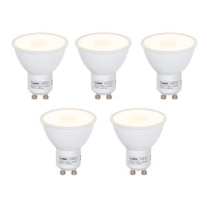 Sada 5 LED žiaroviek GU10 so senzorom súmraku 5W 380lm 2700K
