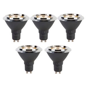 Sada 5 stmievateľných LED žiaroviek GU10 AR70 6W 450lm 2700K