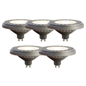 Sada 5 LED žiaroviek GU10 AR111 8W 750 lm 3000K
