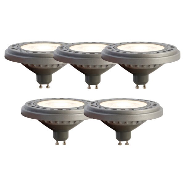 Sada 5 LED žiaroviek GU10 AR111 8W 750 lm 3000K