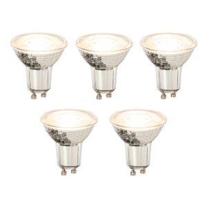 Sada 5 stmievateľných LED žiaroviek GU10 8W 650lm 2700K