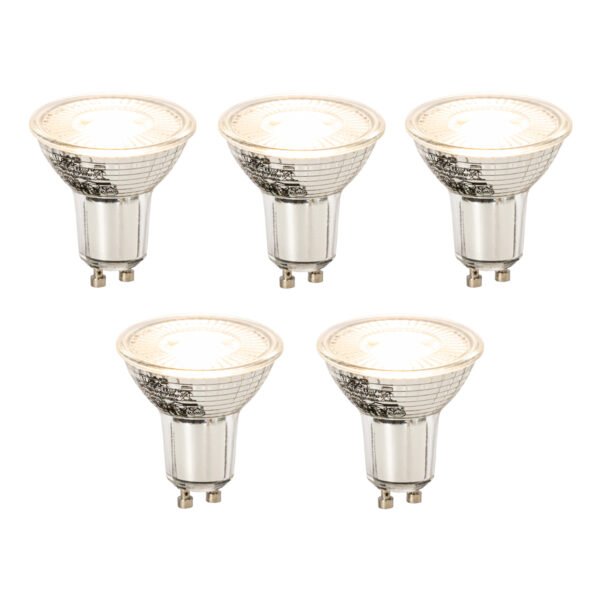 Sada 5 stmievateľných LED žiaroviek GU10 8W 650lm 2700K