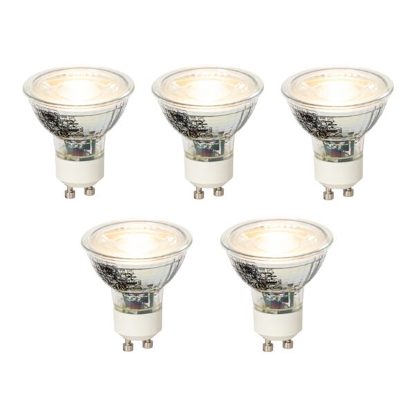Sada 5 stmievateľných LED žiaroviek GU10 4W 300lm 2700K